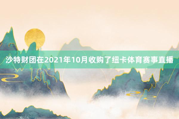 沙特财团在2021年10月收购了纽卡体育赛事直播