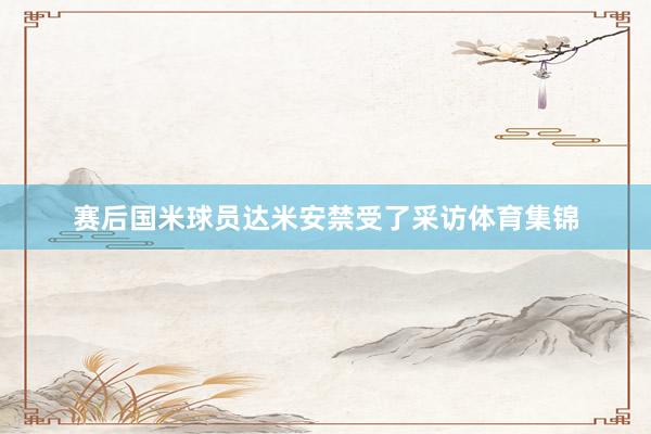 赛后国米球员达米安禁受了采访体育集锦