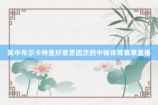 其中布尔卡特是好意思因茨的中锋体育赛事直播
