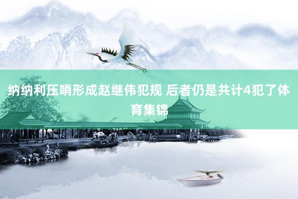 纳纳利压哨形成赵继伟犯规 后者仍是共计4犯了体育集锦