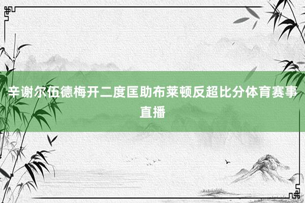 辛谢尔伍德梅开二度匡助布莱顿反超比分体育赛事直播
