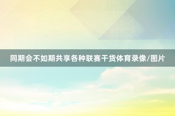 同期会不如期共享各种联赛干货体育录像/图片