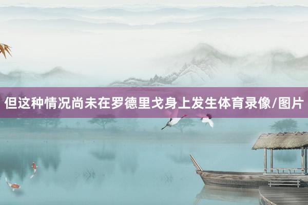 但这种情况尚未在罗德里戈身上发生体育录像/图片