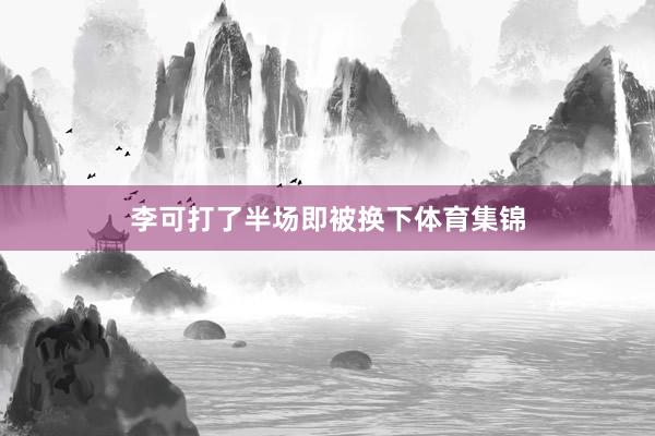 李可打了半场即被换下体育集锦