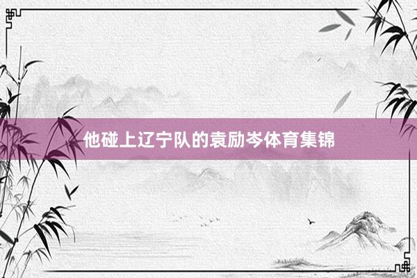 他碰上辽宁队的袁励岑体育集锦
