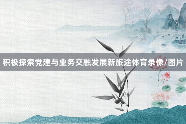 积极探索党建与业务交融发展新旅途体育录像/图片