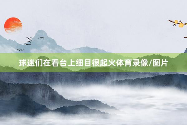 球迷们在看台上细目很起火体育录像/图片