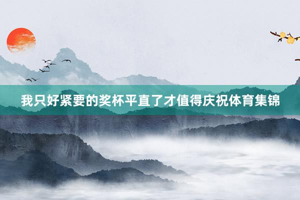 我只好紧要的奖杯平直了才值得庆祝体育集锦