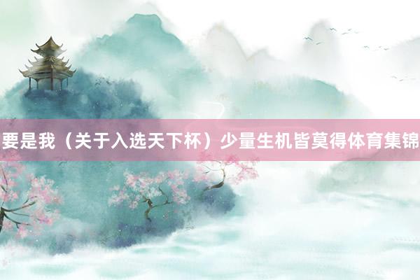 要是我(关于入选天下杯)少量生机皆莫得体育集锦